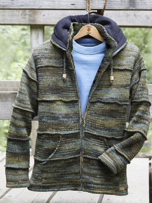 Standard Pocket Casual Glidelåsgenser For Menn