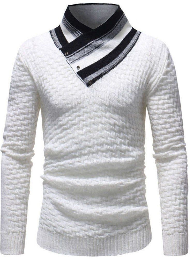 Standard Stripe Patchwork Fall European Herre Sweater