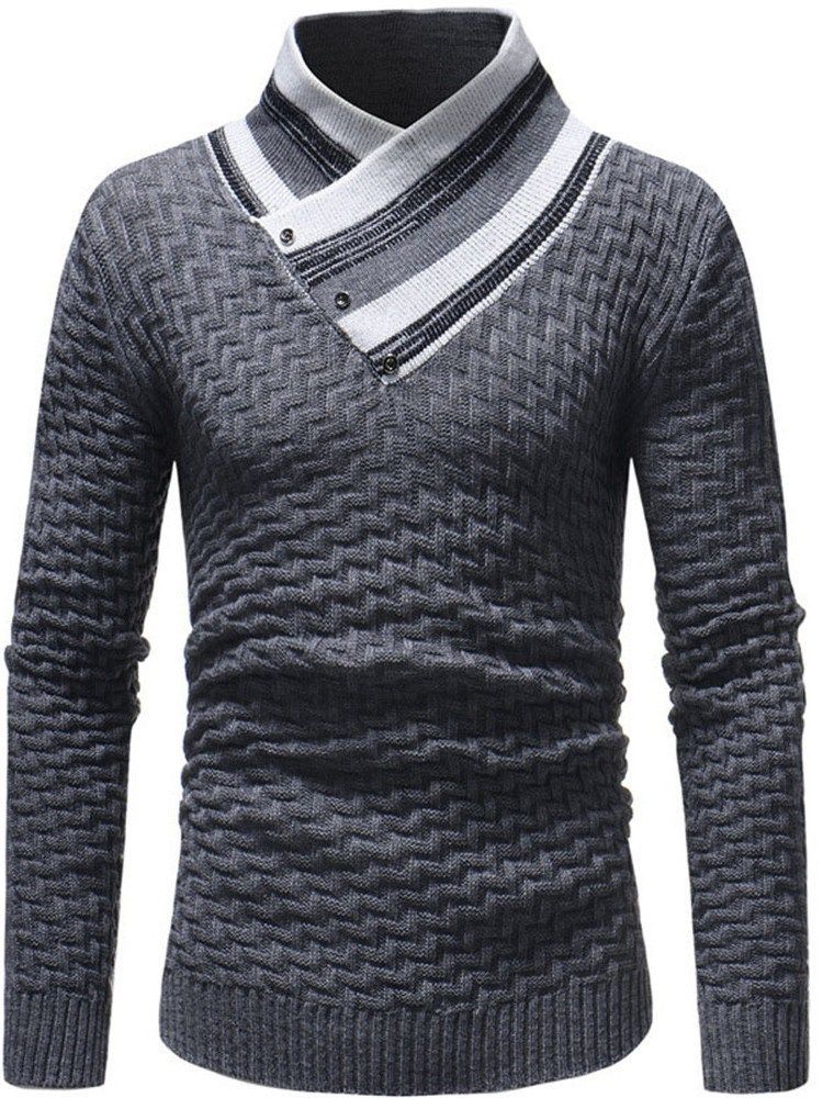 Standard Stripe Patchwork Fall European Herre Sweater