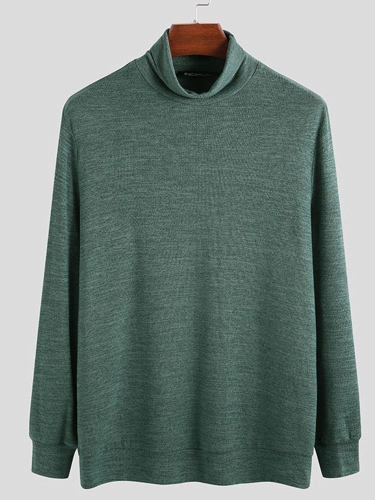 Standard Vanlig Turtleneck Løs Europeisk Genser For Menn