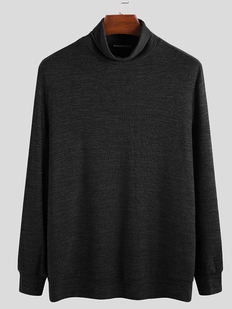 Standard Vanlig Turtleneck Løs Europeisk Genser For Menn