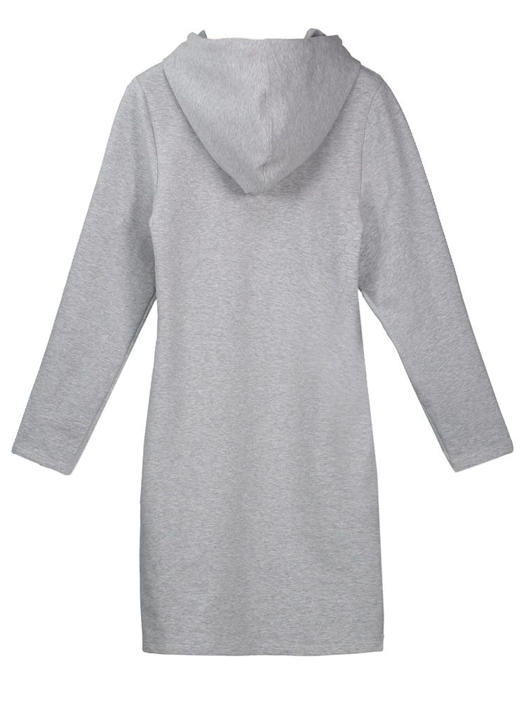 Kangaroo Pocket Hooded Bodycon Dress For Kvinner