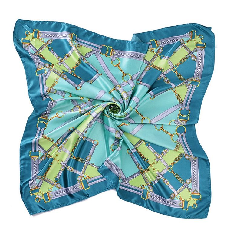 Charmeuse Geometric Pattern Dame Scarf