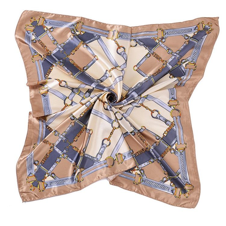 Charmeuse Geometric Pattern Dame Scarf