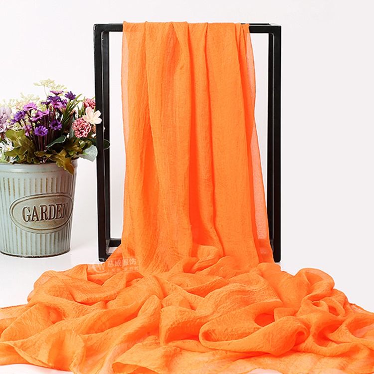 Chiffon Oransje Skjerf For Kvinner