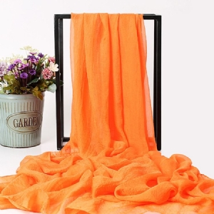 Chiffon Oransje Skjerf For Kvinner