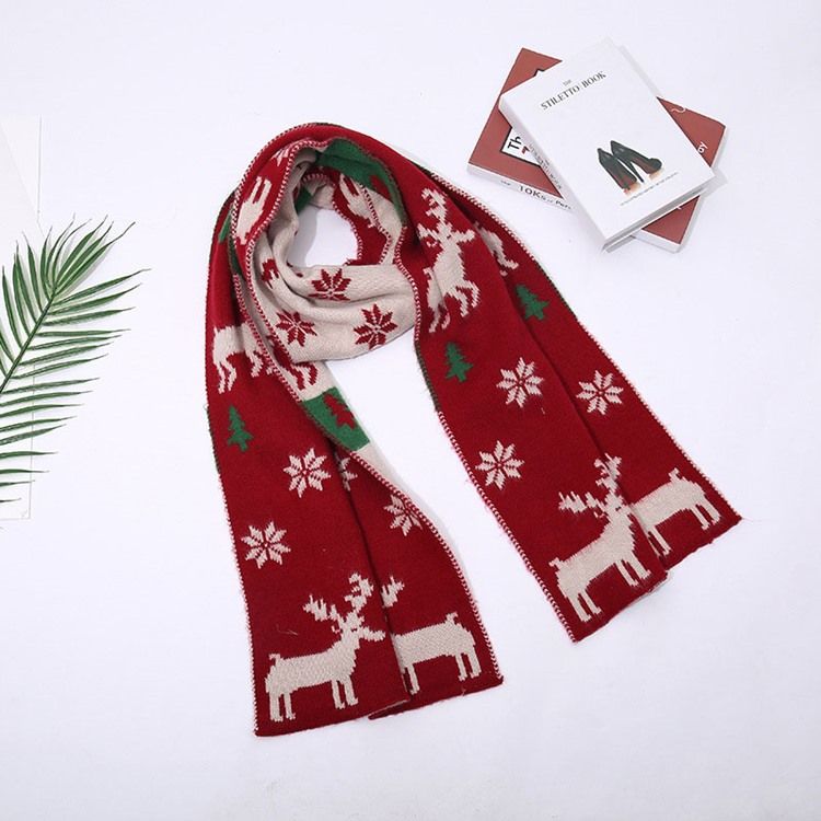 Christmas Woolen Garn Fashion Cartoon Scarves