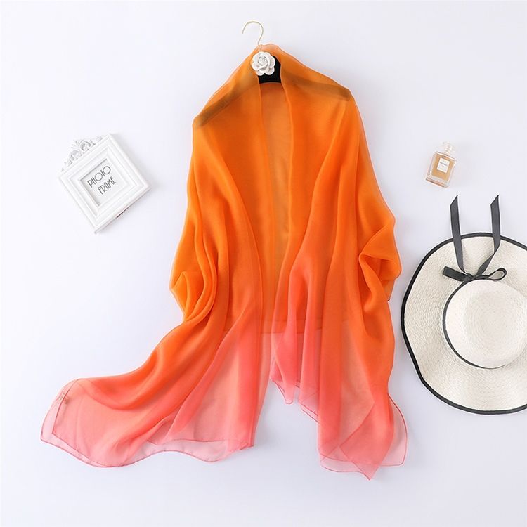 Dame Charmeuse Living Coral Scarf