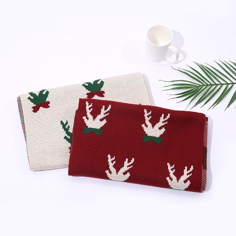 Dame Christmas Deer Print Cartoon Scarves