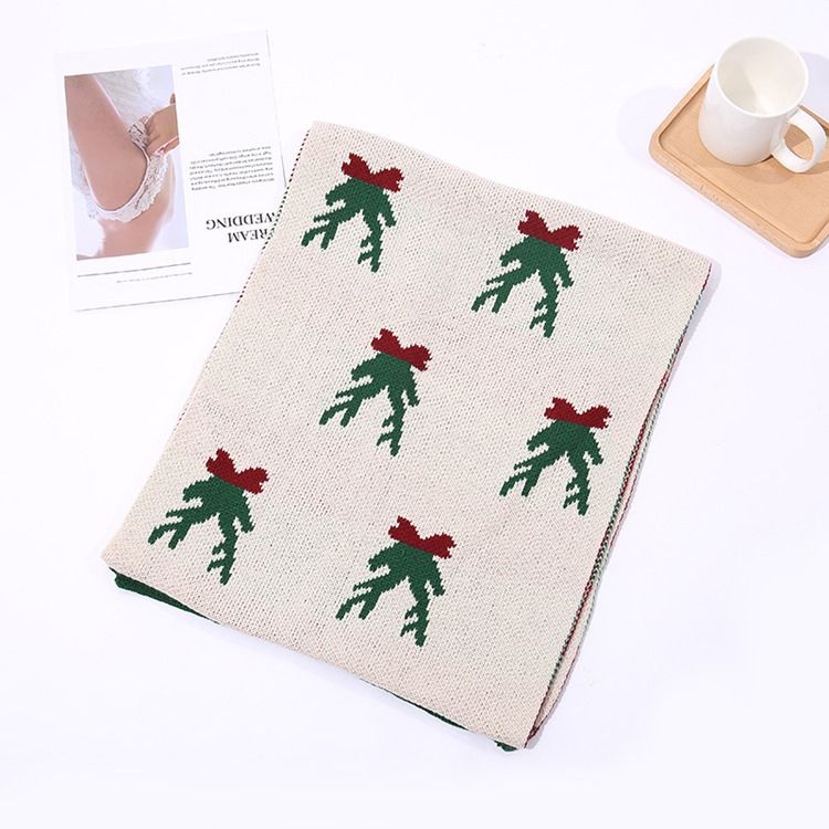 Dame Christmas Deer Print Cartoon Scarves