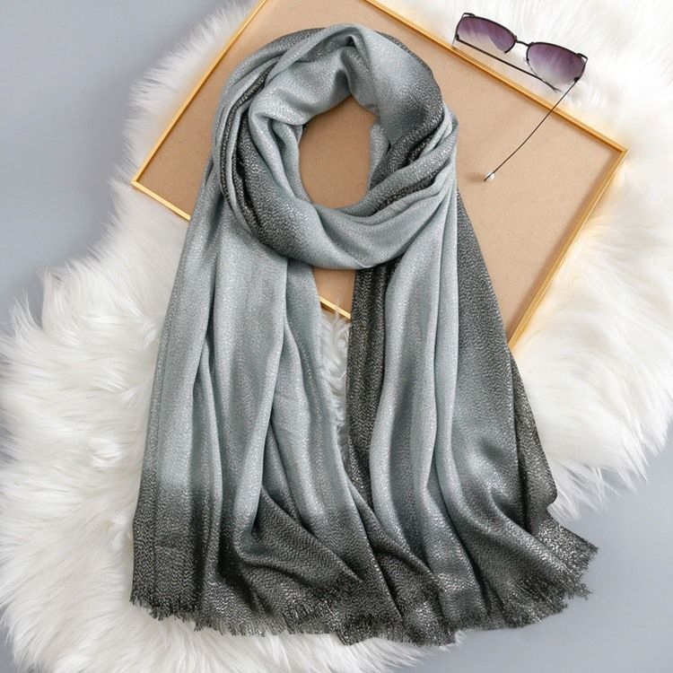 Dame Shawl Rough Selvedge Gradient Scarf