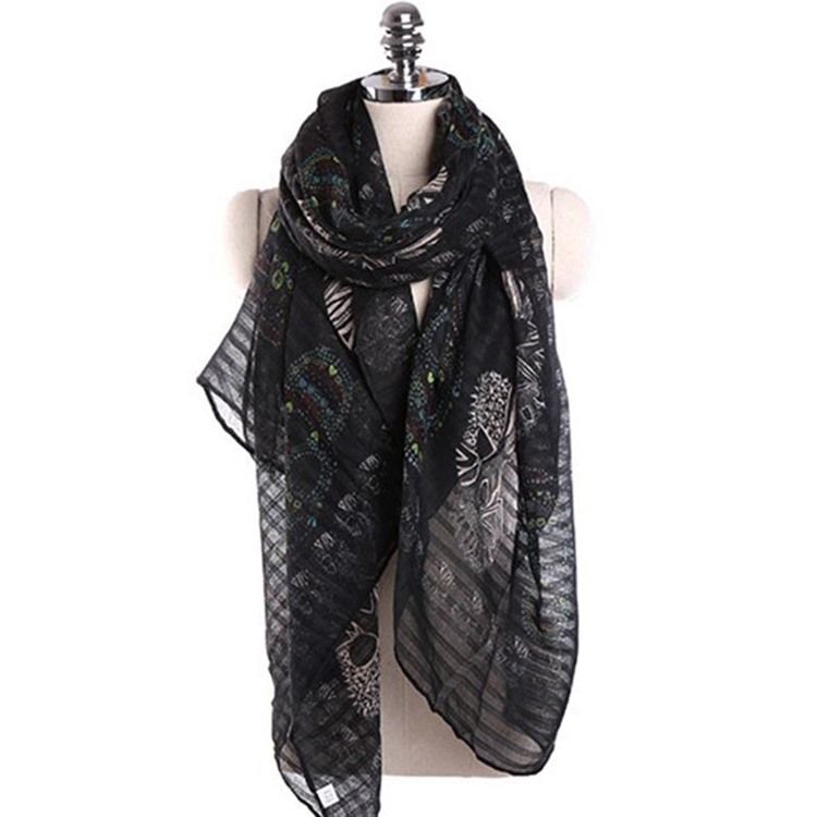 Dame Voile Skull Scarves