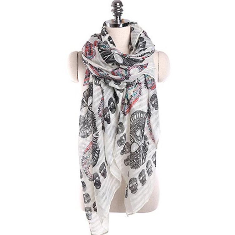 Dame Voile Skull Scarves