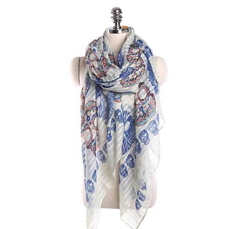 Dame Voile Skull Scarves