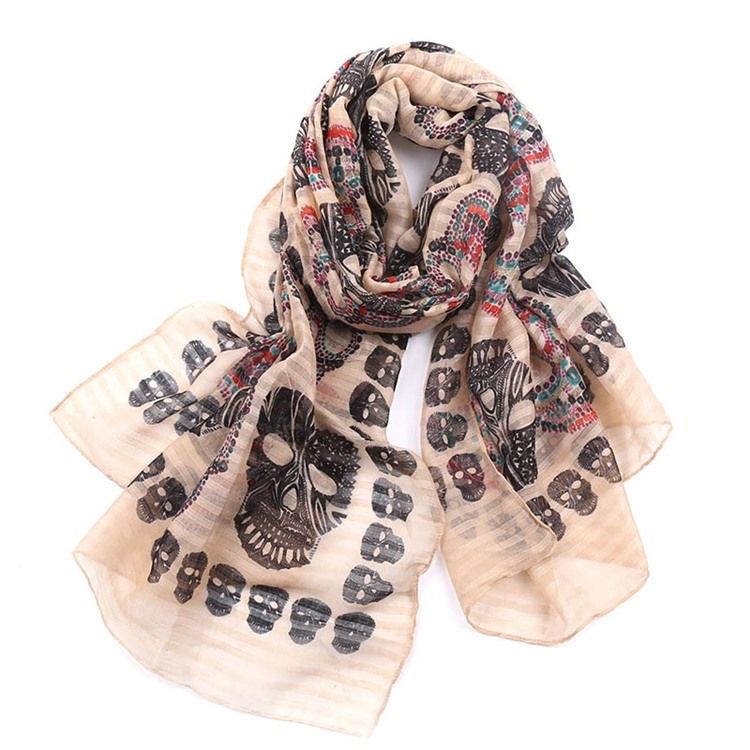 Dame Voile Skull Scarves