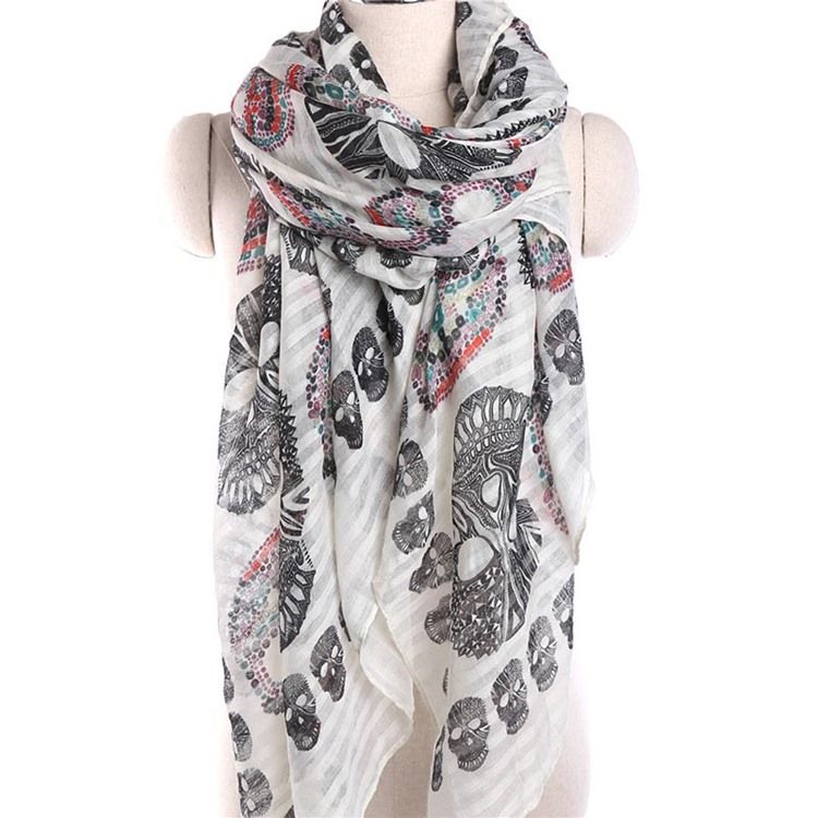 Dame Voile Skull Scarves