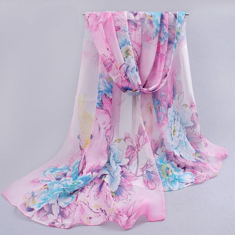 Dameklær Sun Block Light Long Chiffon Scarf