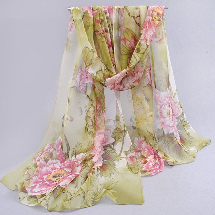 Dameklær Sun Block Light Long Chiffon Scarf