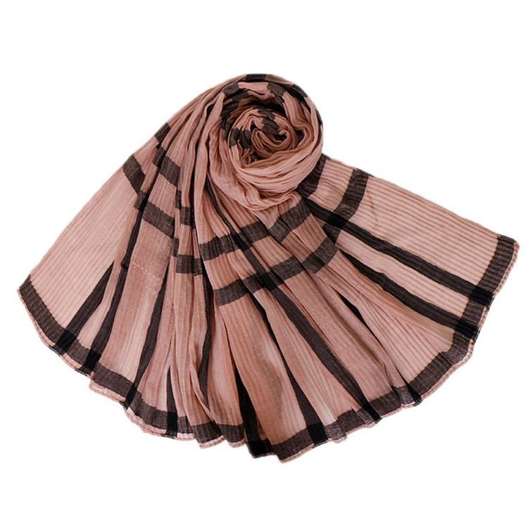 Kvinne Voile Print Plaid Scarves