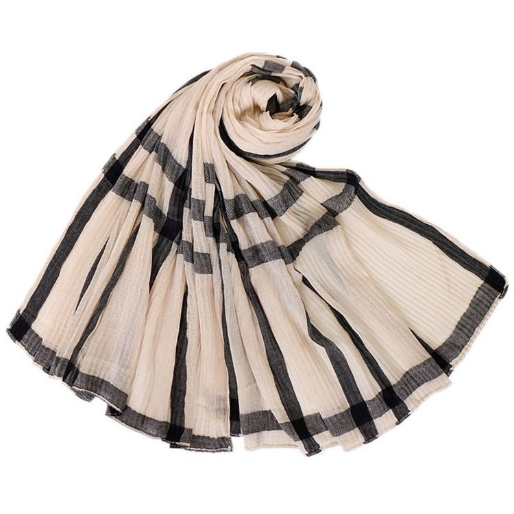 Kvinne Voile Print Plaid Scarves