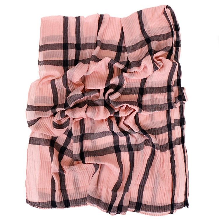 Kvinne Voile Print Plaid Scarves