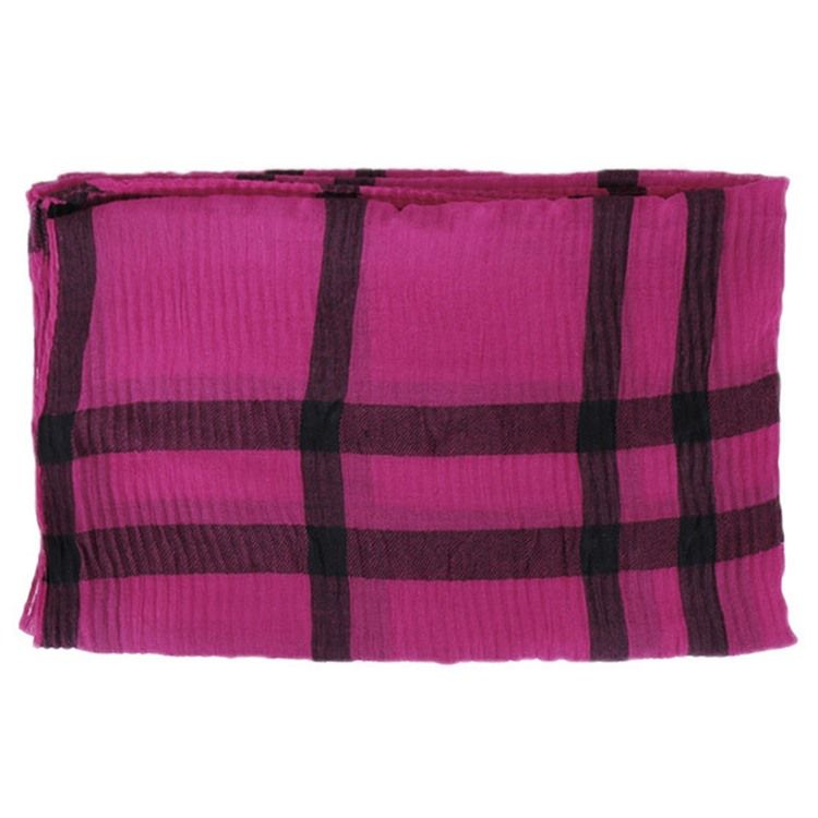 Kvinne Voile Print Plaid Scarves