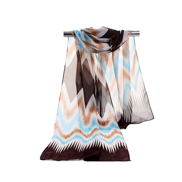 Kvinner 2018 Summer Wave Colorized Chiffon Skjerf