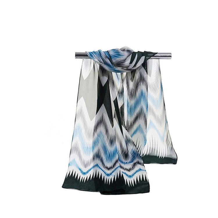 Kvinner 2018 Summer Wave Colorized Chiffon Skjerf