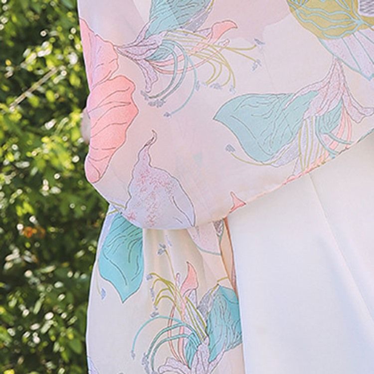 Kvinner Chiffon Ny Stil Blomster Skjerf