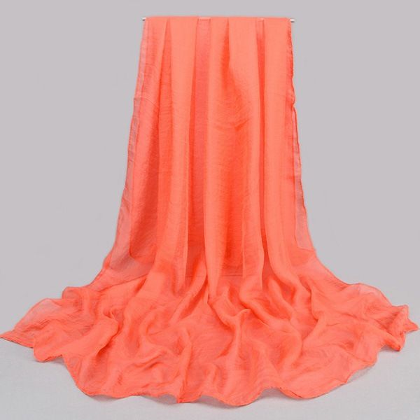 Kvinner Ensfarget Chiffon Skjerf