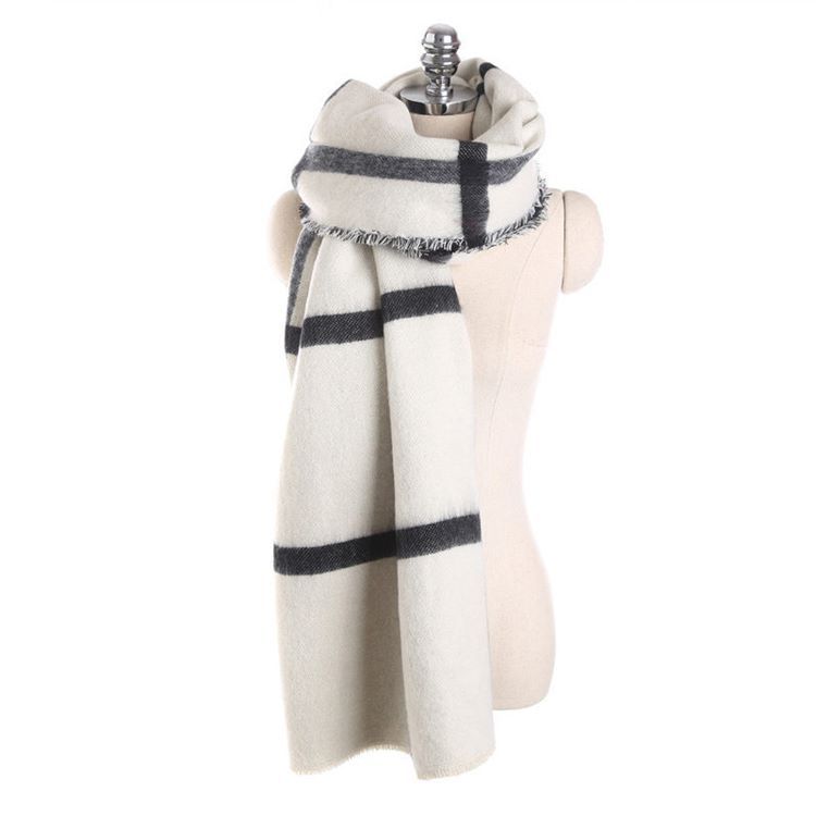 Kvinner Imitasjon Cashmere Print Plaid Skjerf