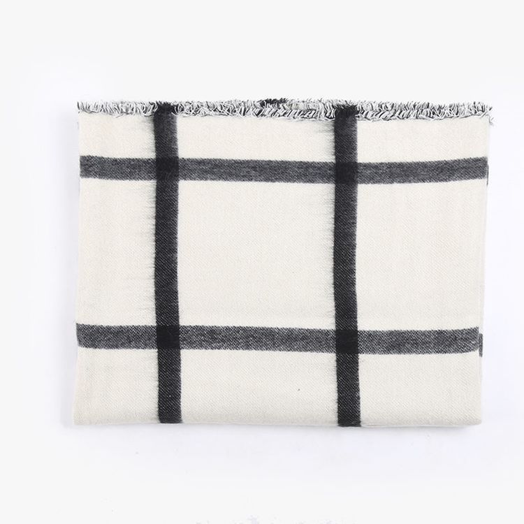 Kvinner Imitasjon Cashmere Print Plaid Skjerf