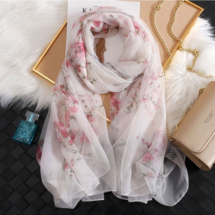 Print Shawl Floral Scarf For Women