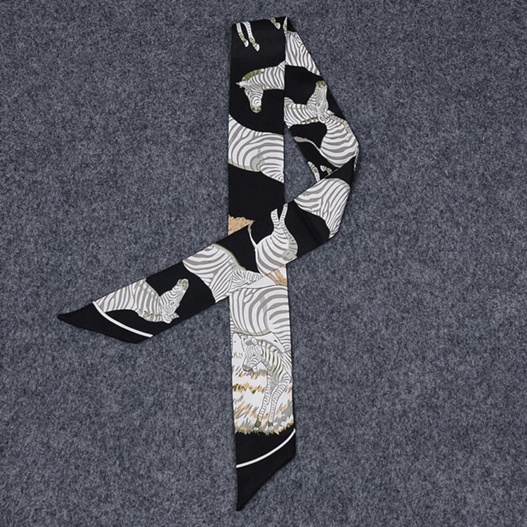 Zebra Silk Bag Scarf For Kvinner