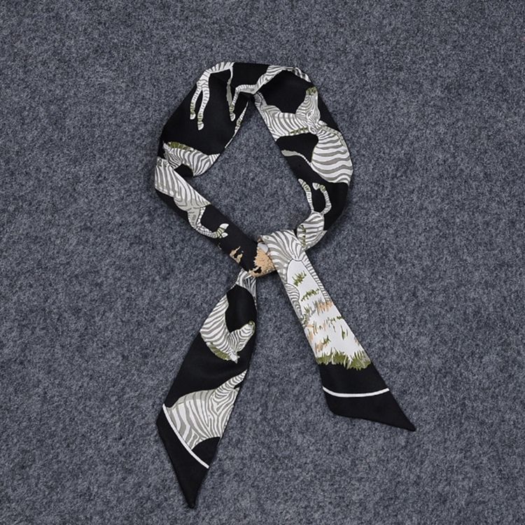 Zebra Silk Bag Scarf For Kvinner