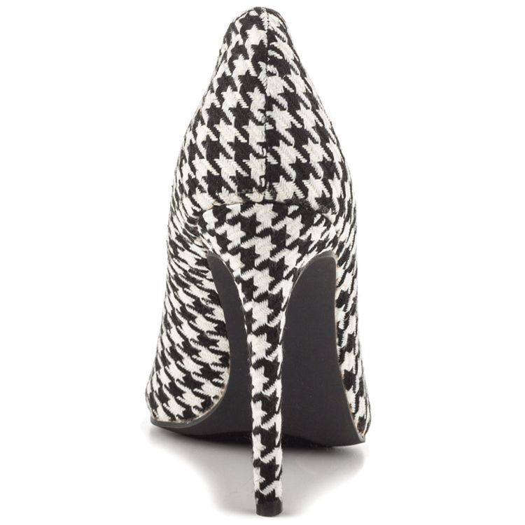 Houndstooth Point Toe Pumps For Kvinner