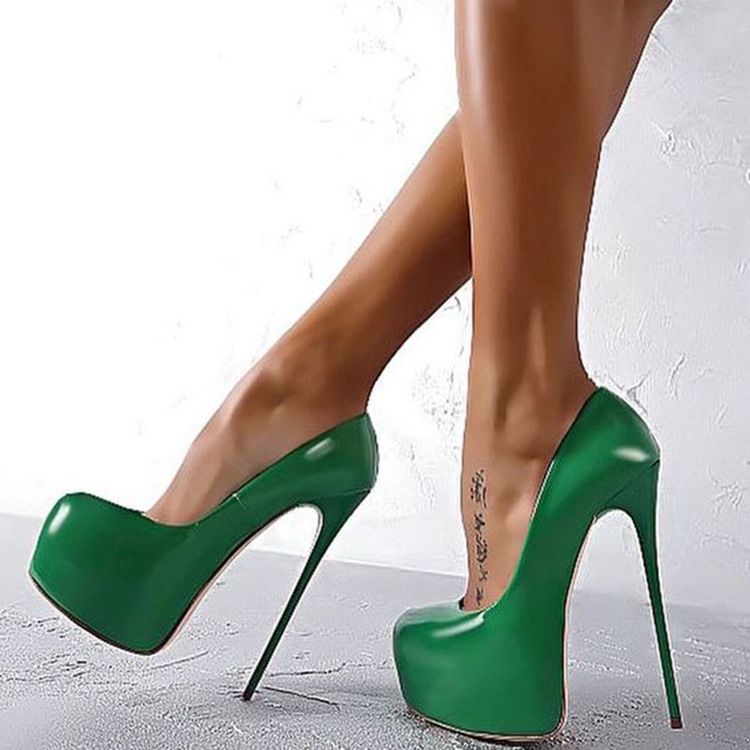 Kvinner Greenery Sky High Platform Heels Pumps