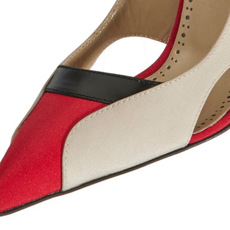 Kvinner Hollow Color Block Slip-on Stiletto Heel Pumps