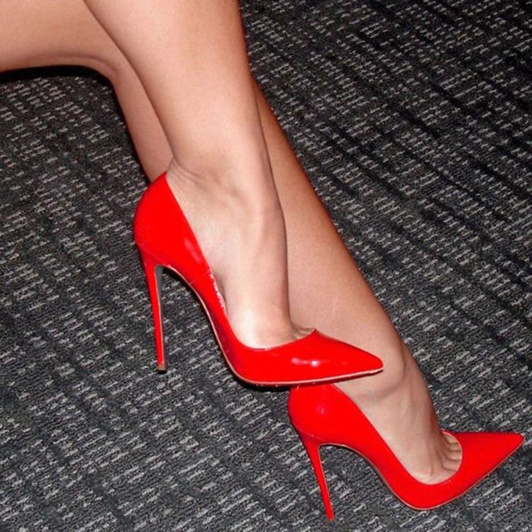 Kvinner Sexy Red Point Toe Ultra High Pumps