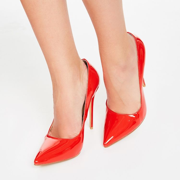 Kvinner Sexy Red Point Toe Ultra High Pumps