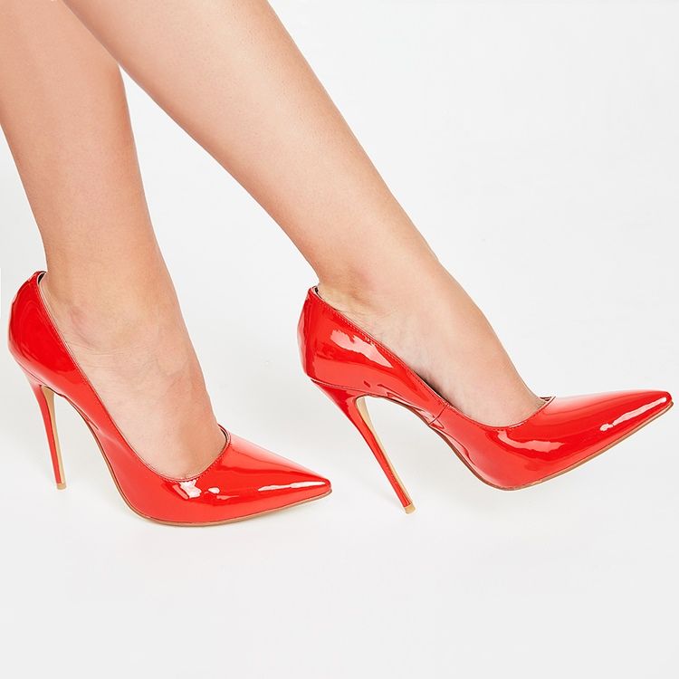 Kvinner Sexy Red Point Toe Ultra High Pumps