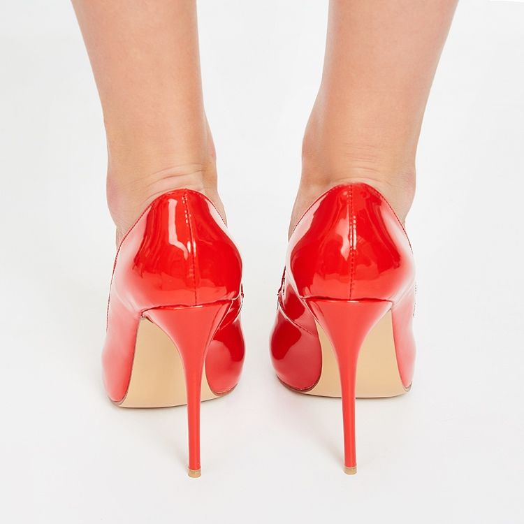 Kvinner Sexy Red Point Toe Ultra High Pumps