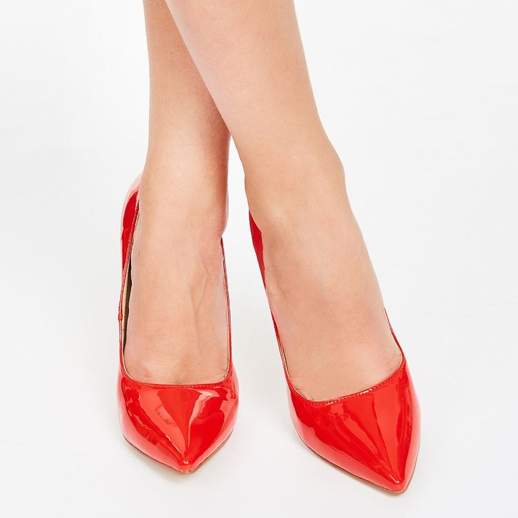 Kvinner Sexy Red Point Toe Ultra High Pumps