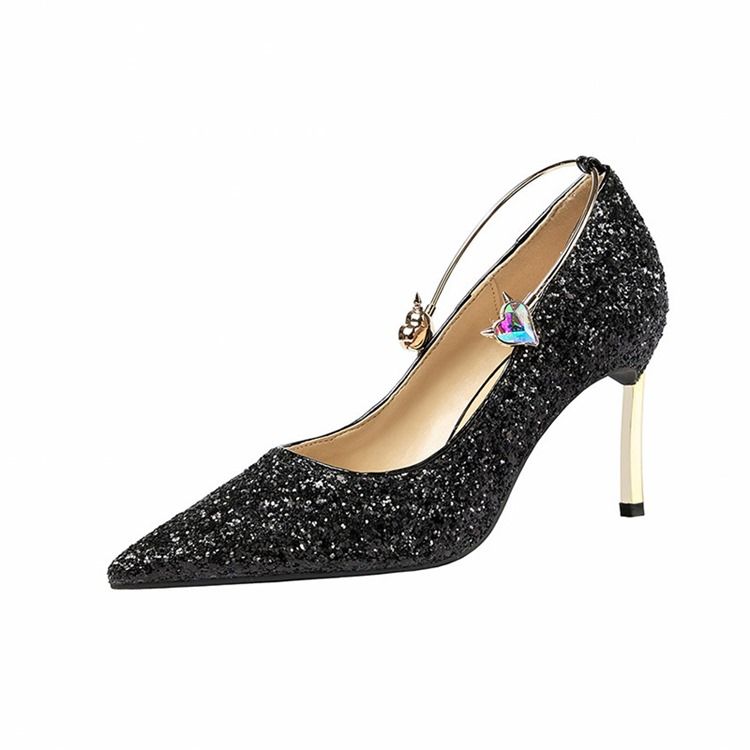 Paljetter Stiletto Heel Slip-on Low-cut Upper Pumps For Kvinner