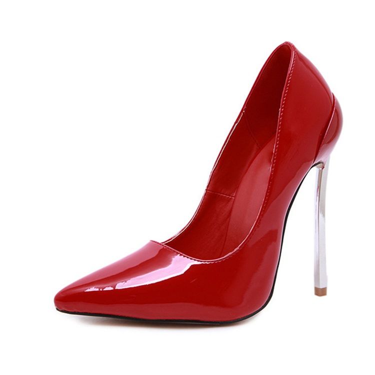 Pu Pumps Stiletto Heel Slip-on Pointed Toe Pumps