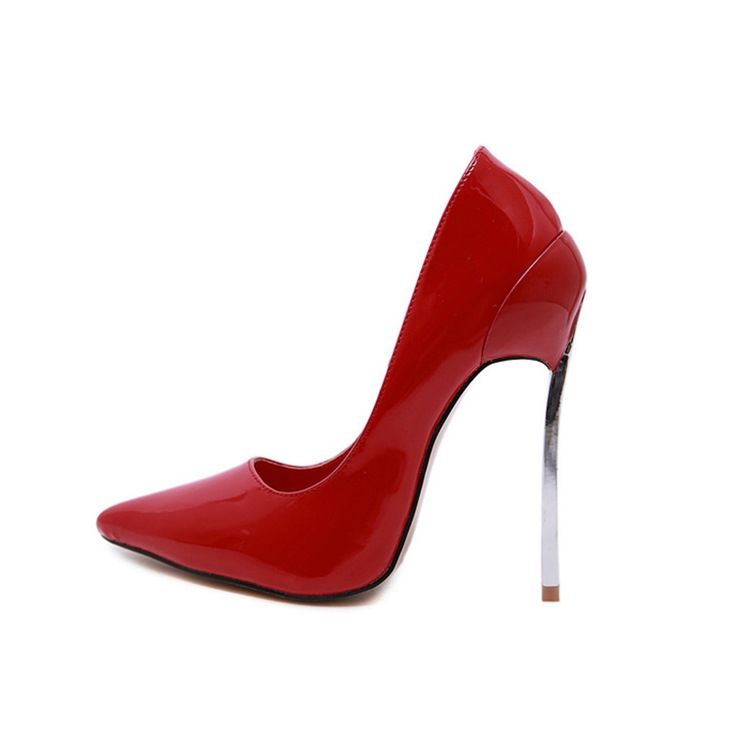 Pu Pumps Stiletto Heel Slip-on Pointed Toe Pumps