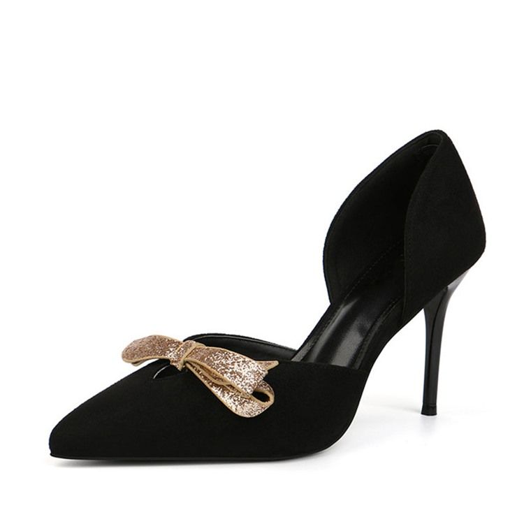 Sequin Pointed Toe Slip-on Damepumper