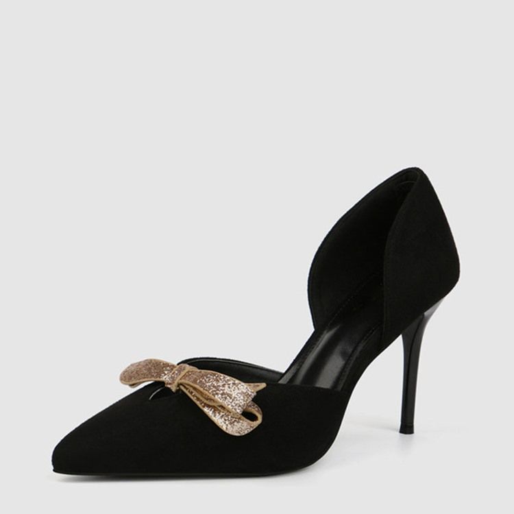 Sequin Pointed Toe Slip-on Damepumper