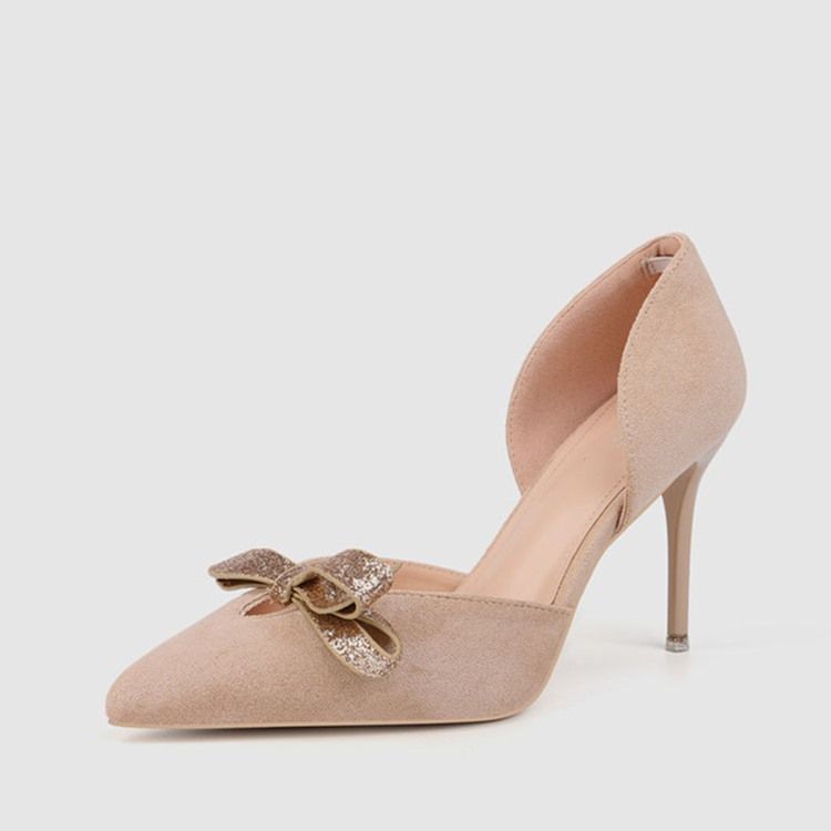 Sequin Pointed Toe Slip-on Damepumper