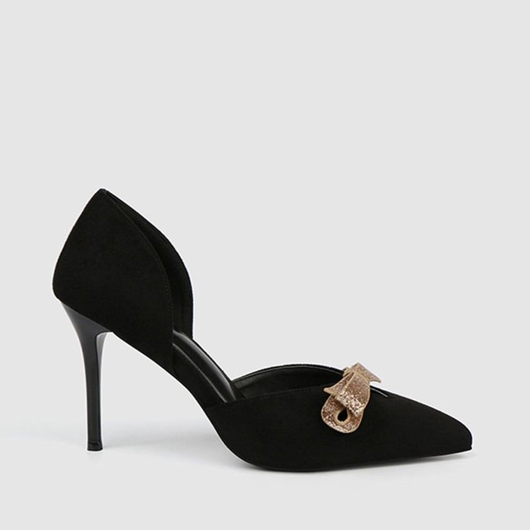 Sequin Pointed Toe Slip-on Damepumper